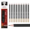 ARTPIQ Drawing Pencils Set of 12 Mixed Grade Graphite Pencils-