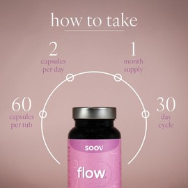 Flow by Soov - Women's Multivitamin Supplement - Hormonal Balance, Skin & Cognitive Support - Vegan & UK Manufactured