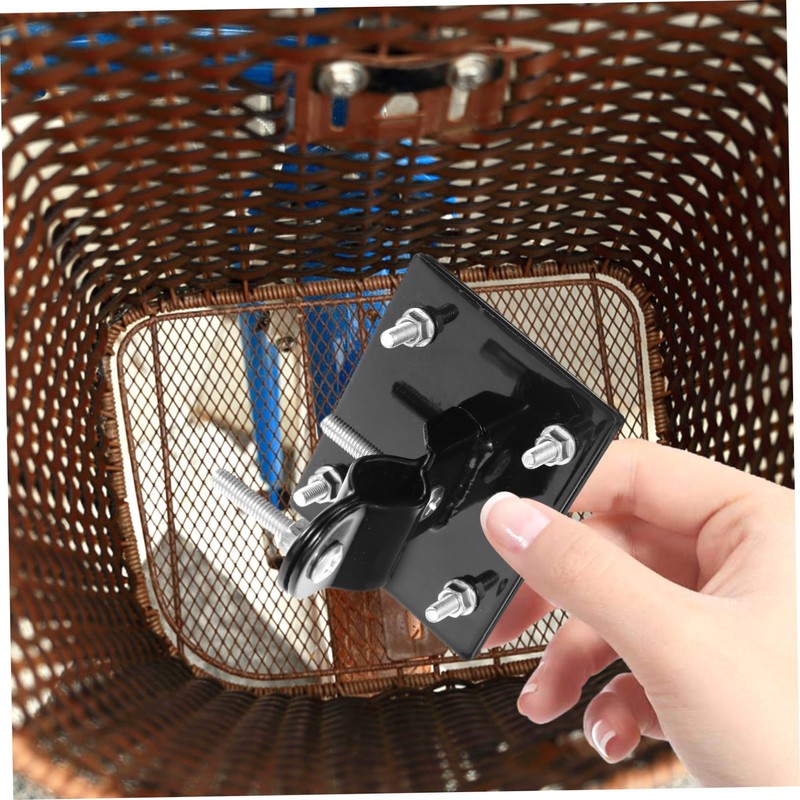 KOMBIUDA Practical Bike Basket Fixer Durable Front Mounting Bracket for