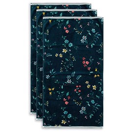 Pip Studio Les Fleurs Hand Towel 55 x 100 cm Dark Blue