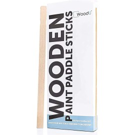 Woodpeckers set of 100 21" Paint woodu Sticks, Hardwood Paint Stirrers, Wood Mixing Paddles