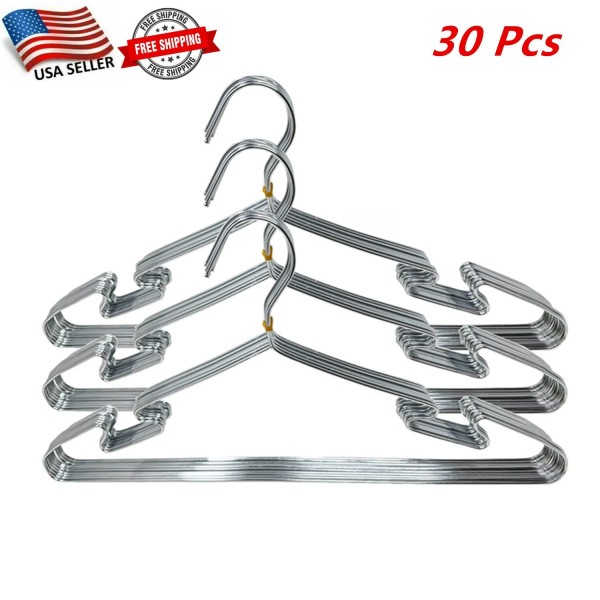 TSY TOOL 30 Pcs of Stainless Steel Wire Coat Hangers