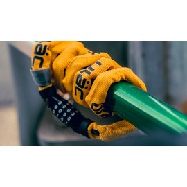 ULAC 52ND Street Neo Chain Lock Combo, Resettable 4-Digit Combination Anti-Theft Bicycle Lock (Bumblebee)