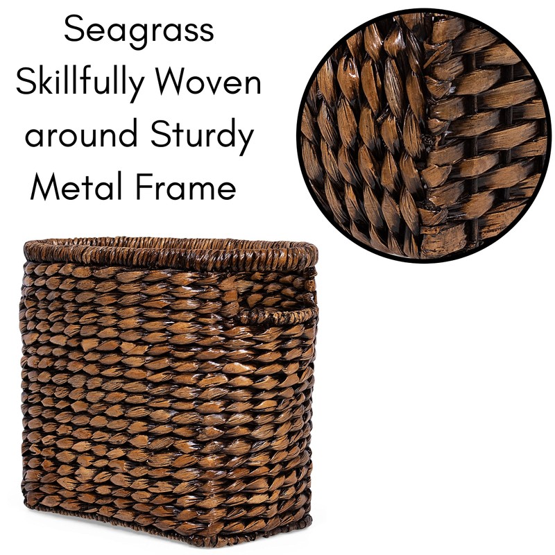 BirdRock Home Seagrass Magazine Basket