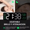 Reloj De Pared Digital Con Termómetro, Alarmas Y Calendario