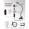 Clip on Lamp,5 Colors+10 Brightness LED Desk Lamp with Clamp,550lm