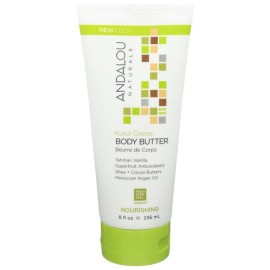 Andalou Naturals Body Butter, Kukui Cocoa - 8 oz