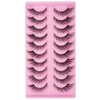 LOPHE 10PCS Cat Eye Lashes False Eyelashes, Thick and Soft