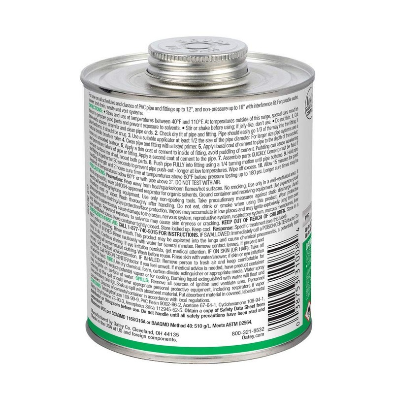 Oatey 31008 Oatey-31008 Solvent Cement, 32 oz, Clear