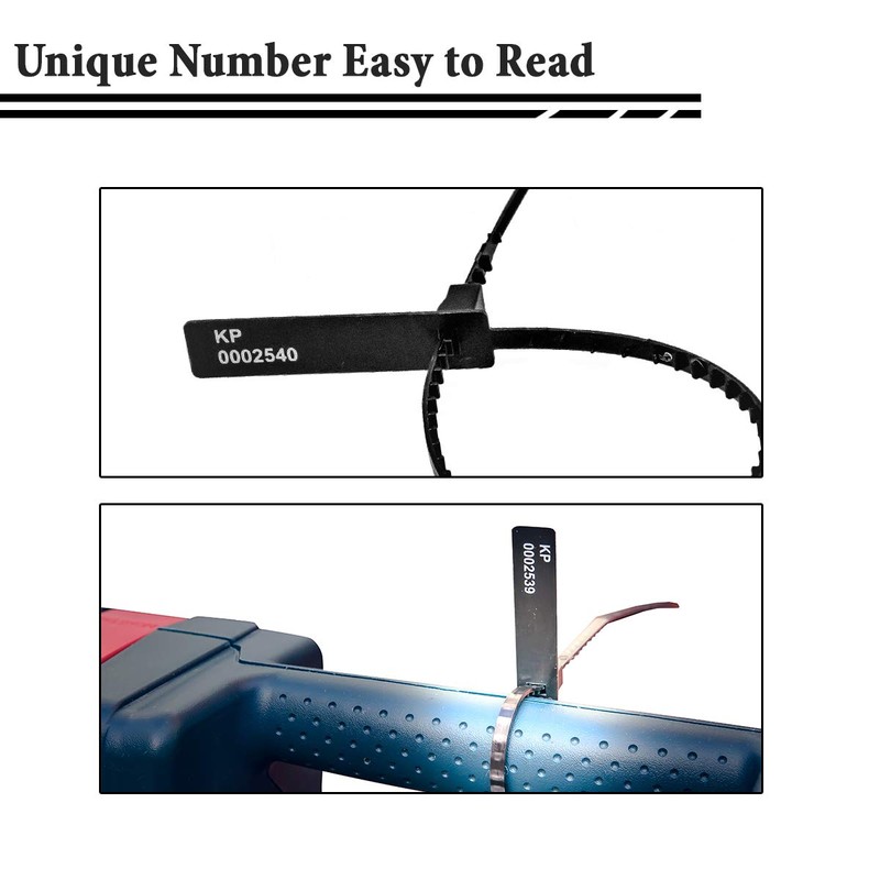 Made in UK Numbered Pull-Through Security Seal - Cost-Effective Tamper-Evident