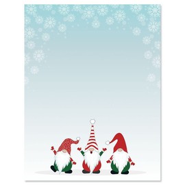 Christmas Gnomes Stationery - Holiday Letters, Printer Paper, 25 Sheets, 8½ x 11 Inch, by Current