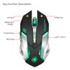 Kabellose Gaming-Maus 2,4GHz mit 7-farbiger Beleuchtung, wiederaufladbar (600 mAh Akku)