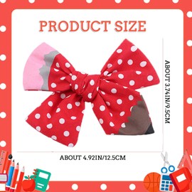 Back to School Pencil Hair Bow Clips for Girls Teacher, School Theme Bow Hair Clips with Alligator Clips Red Pencil Shape Non Slip Hair Barrette for Kindergarten 1st 2nd Grade Student Hair Accessories