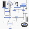 50ft Solar Automatic Drip Irrigation System Garden Watering System with