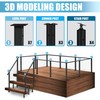Patavin 42" Black Cable Railing Corner Post-Cable Railing System for