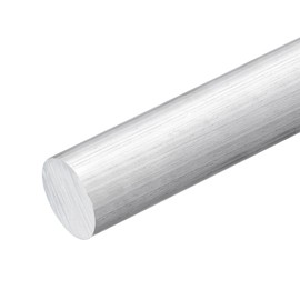 uxcell 1Pcs 1 1/4"(32mm) Dia Round Aluminum Rod, 16"(405mm) Long 6061 Aluminum Round Rod Solid Lathe Bar Stock for Industry Construction DIY Crafts