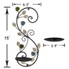 JUCONSIN Wall Sconces Candle Holder Set of 2, Antique Multi-Color