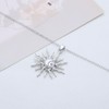 Inateannal Boho Sunburst Pendant Necklace Silver Crystal Sun Necklace Moon