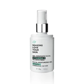 Seasons Love Your Skin Gel Hidratante Facial Ultraligero de Rápida Absorción Enriquecido con Vitamina C para Controlar el Exceso de Grasa para Piel Mixta a Grasa 100 ml
