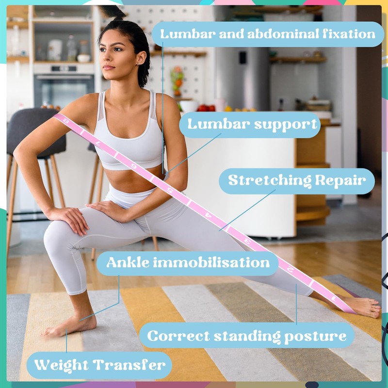 HEQU 2 Pcs Stretch Bands for Exercise Yoga Stretching Strap