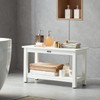 30'' Heavy Duty Shower Bench for Inside Shower, White Poly