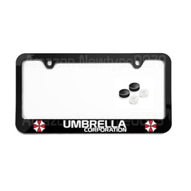 License Plate Frame, Umbrella Corporation, with Screw Caps, Tag Cover, Car Frame, Auto Accessories, Cool Decoration, for USA & Canada License Plate Frame