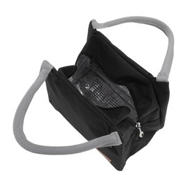 CAPASTEC Insulated Reusable Lunch Bag Large Capacity for Office Work Picnic Beach Travel 22x14x17cm 1pc Black
