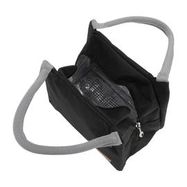 CAPASTEC Insulated Reusable Lunch Bag Large Capacity for Office Work Picnic Beach Travel 22x14x17cm 1pc Black