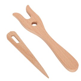 KIMISS Lucet Lucet Fork Beech Fork Type Wooden Knitting Tools DIY Weaving Tools For Bracelet Necklace Braided Tools