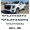 GMC Gloss Black Door Rear Yukon Emblems Letters kit 2021-2024