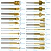 HSS 20PC Router Bit Set HSS & Carbide Engraving, 1/8\