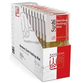 Kaneyama Bamboo Rolling Mat for Sushi Wrapping, 12-PK Box