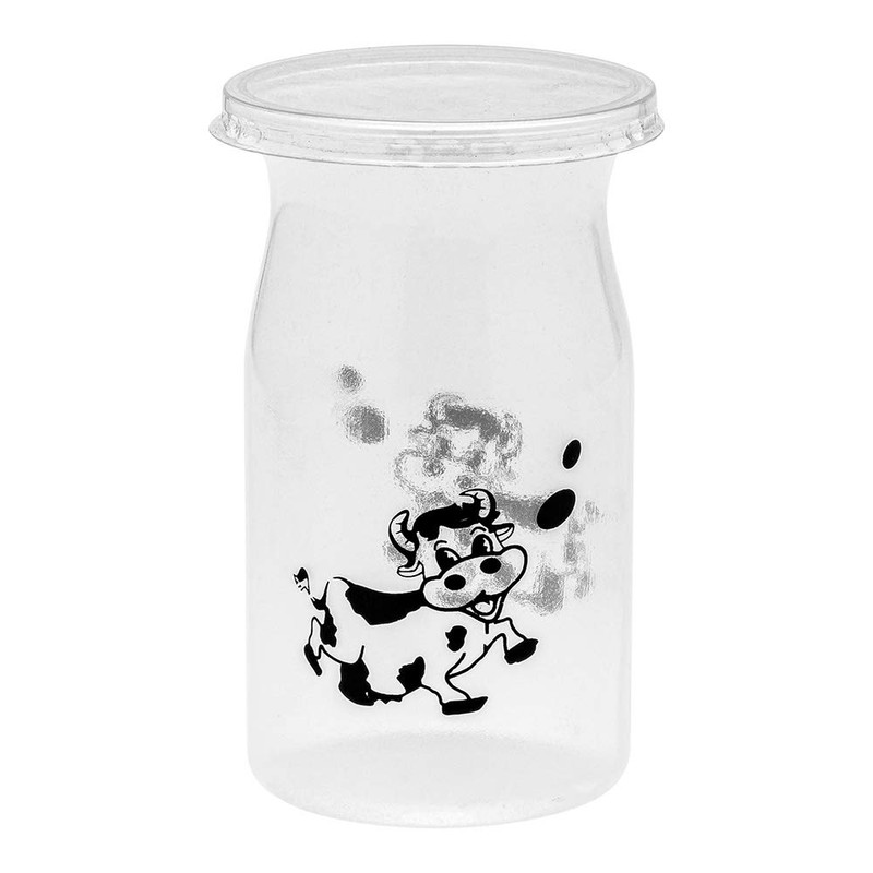 5 oz Clear Plastic Happy Cow Yogurt Cup - with