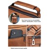 Hjkiopc Men's Shoulder Bag PU Leather Messenger Bag Pack Business