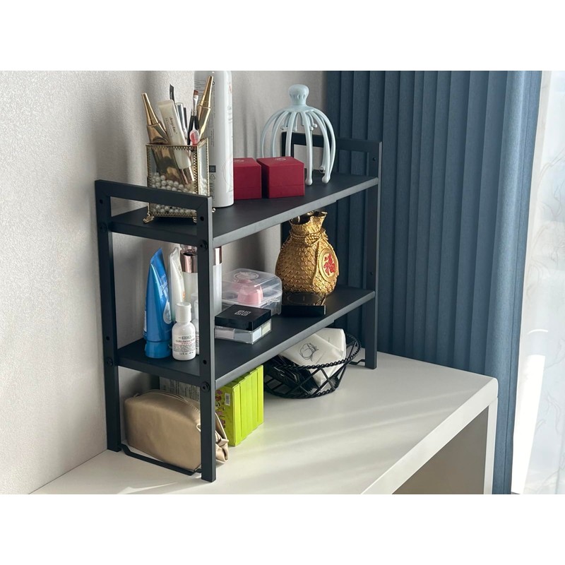 Urhomey plus 2 Tier Expandable Cabinet Shelf Organizer 14.5-25" L