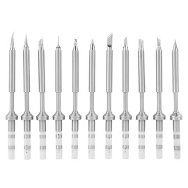 Fafeicy TS100 Soldering Iron Tip, Soldering Iron Tip Soldering Iron Tip Multiple Types Mini Pen Stainless Steel TS100 Soldering Iron Parts, Tips (TS100 soldering iron tip 11-piece set)