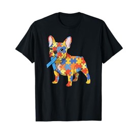 French Bulldog Puzzle Autism Awareness Autistic Womens Mens T-Shirt