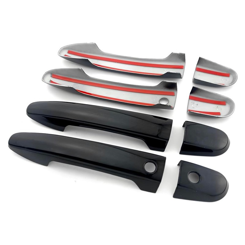 Dakitita Glossy Black Exterior Door Handle Cover Trim for Mazda