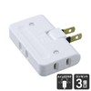 エルパ (ELPA) コーナータップ 電源タップ 125V 3個口 ホワイト A-36H(W)