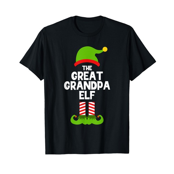 Family Great Grandpa Elf Christmas Matching Pajama Funny T-Shirt