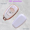 for Subaru Key fob Cover with Keychain,White Soft TPU Protection