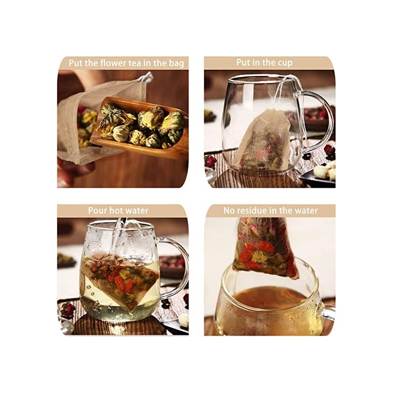NEPAK 600 Pcs Disposable Tea Filter Bags for Loose Tea,Drawstring