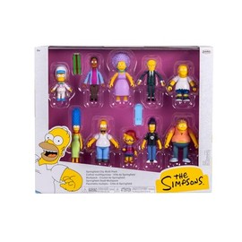 The Simpsons Jakks Pacific Los Simpson Multi-Pack de Ciudad Springfield, Set de 5 Figuras Coleccionables de 2.5 Pulgadas, Personajes Icónicos Articulados, Multicolor