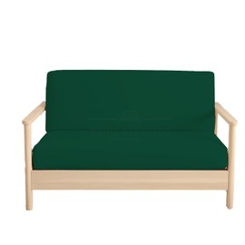 Full Size Armless Futon Covers - 100% Egyptian Cotton Futon Slipcovers - Zippered Couch Cover Sofa Bed Protector, Sleeper Sofa Cover, Machine Washable, Olive