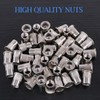 Glarks 50Pcs 304 Stainless Steel M10 Flat Head Threaded Rivetnut