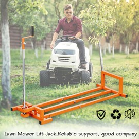 Lawn Mower Jack Lift,Upgraded Lawn Tractor Lift with 1000 lb Weight Capacity,Retractable Riding Mower Lift Installation is Simple. Easy to Store (High Carbon Steel)
