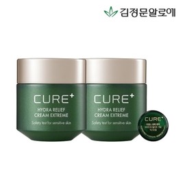 Kim Jeong Moon Aloe 김정문알로에 큐어 하이드라 릴리프 크림 익스트림 50g 2개 미니x1 Kim Jeong-mun Aloe Cure Hydra Relief Cream Extreme 50g 2 Pieces Mini x1