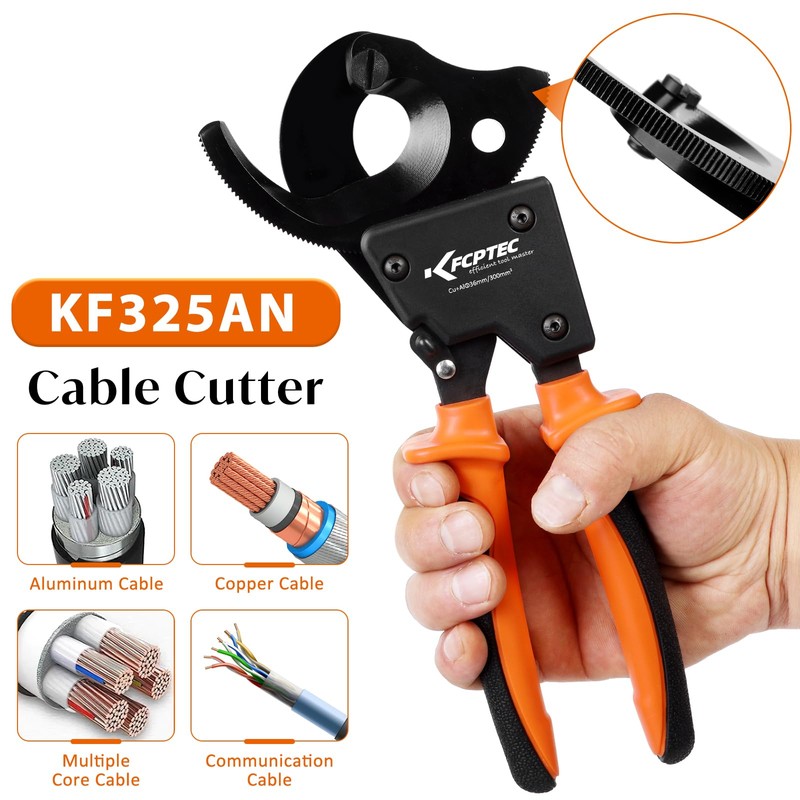 KF CPTEC Cable Cutters - Ratchet Wire Cutter for Aluminum,