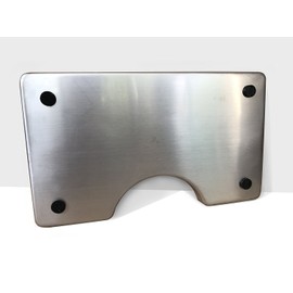 PROPER POUR Surface Mount Stainless Steel Beer Drip Tray with Tower Cutout and Non Slip Rubber Pad for Perfect Use with Kegerators, No Drain