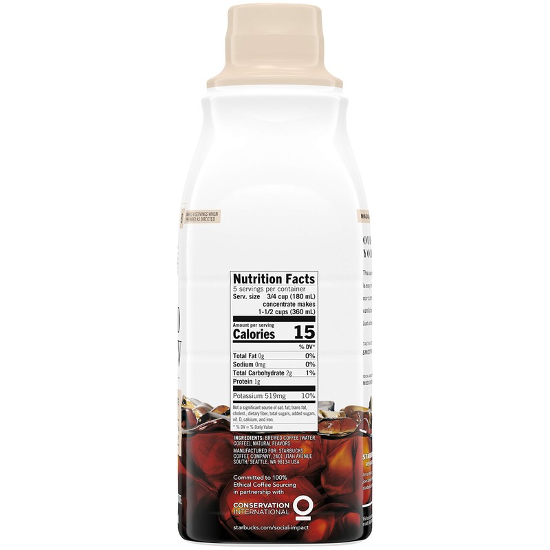 Starbucks Cold Brew Concentrate, 32 Fl Oz (Madagascar Vanilla +